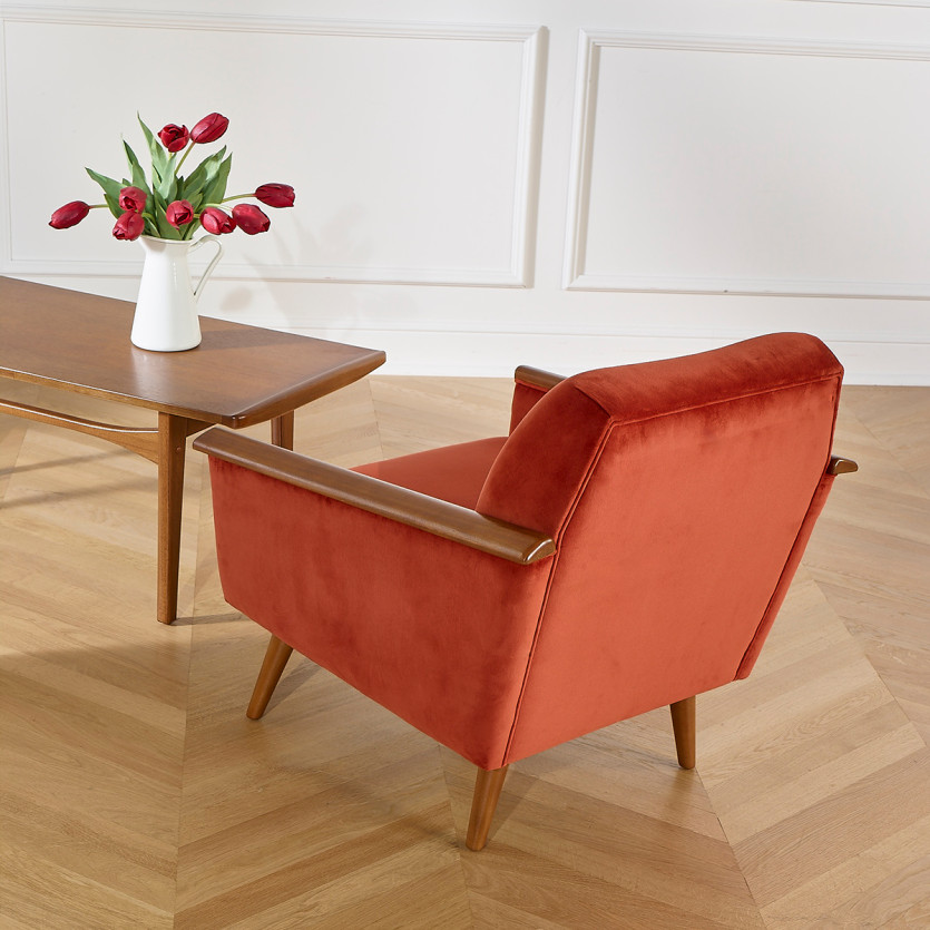 Fauteuil SANDER - Style scandinave en bois massif, bois certifié FSC®, 1 personne