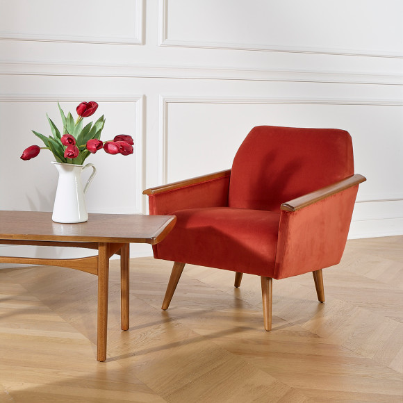 SANDER Armchair - Scandinavian style in solid wood, FSC® certified wood, 1 person