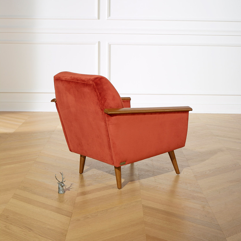 Fauteuil SANDER - Style scandinave en bois massif, bois certifié FSC®, 1 personne
