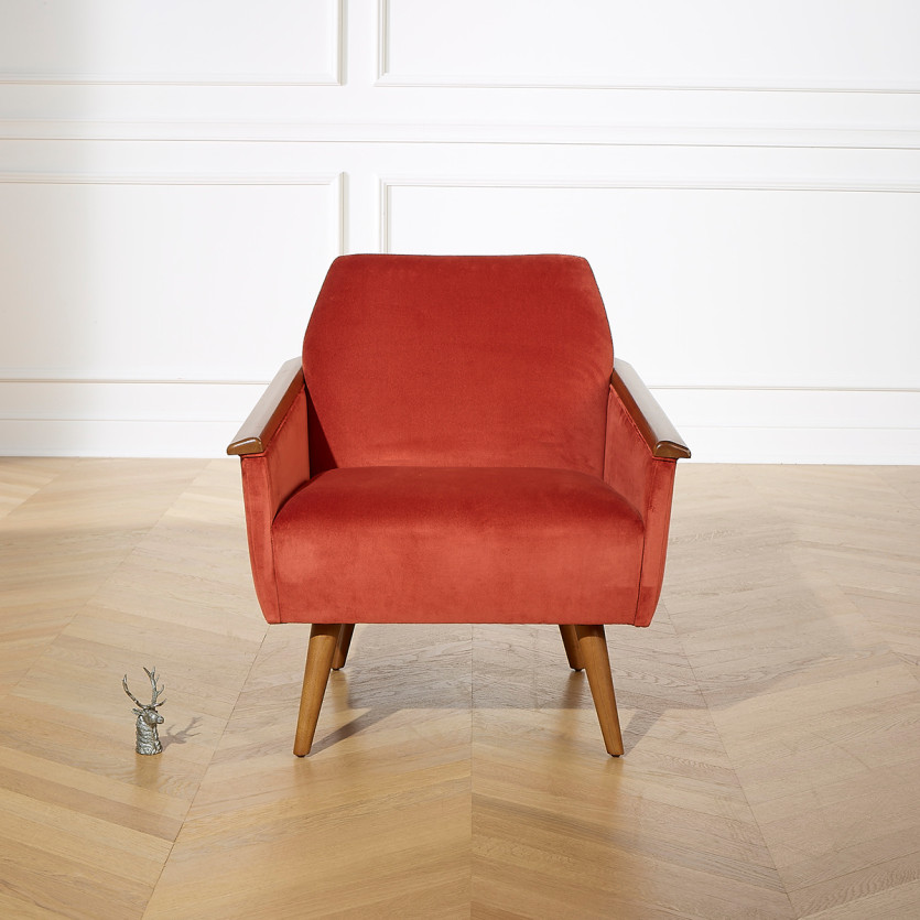 Fauteuil SANDER - Style scandinave en bois massif, bois certifié FSC®, 1 personne