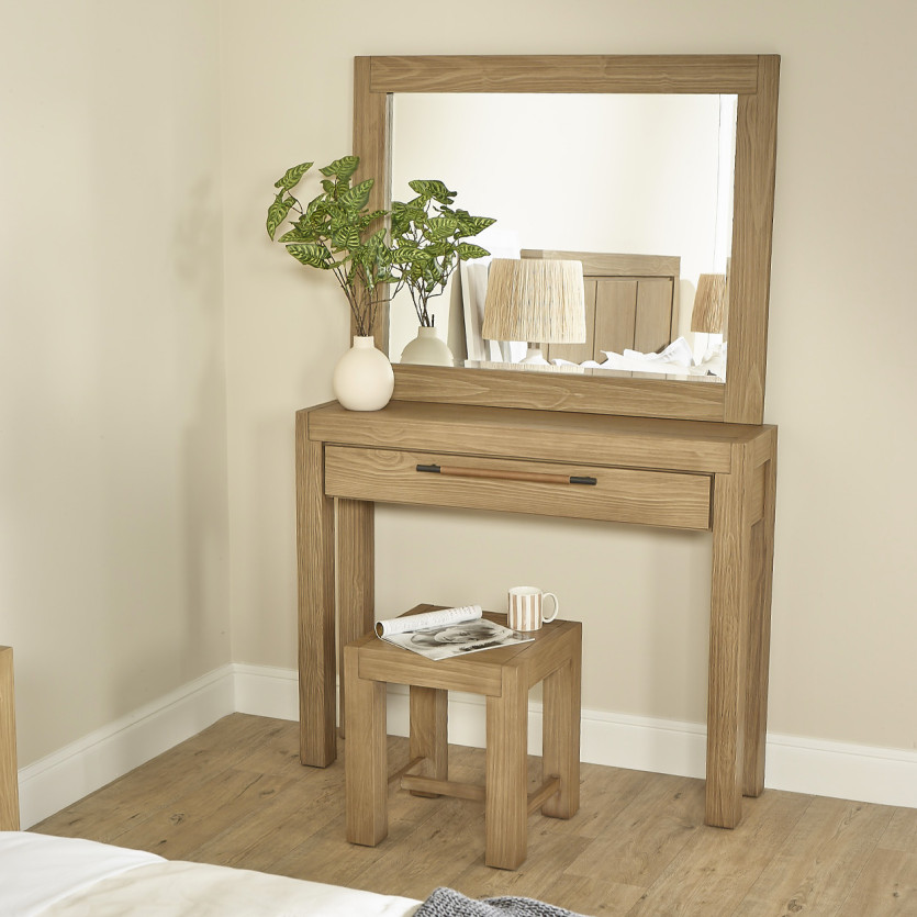 MEGÈVE – Coiffeuse style contemporain en bois, 1 tiroir, bois certifié FSC®