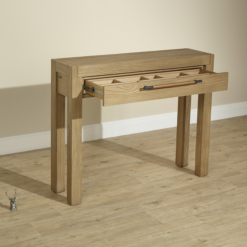 MEGÈVE – Coiffeuse style contemporain en bois, 1 tiroir, bois certifié FSC®