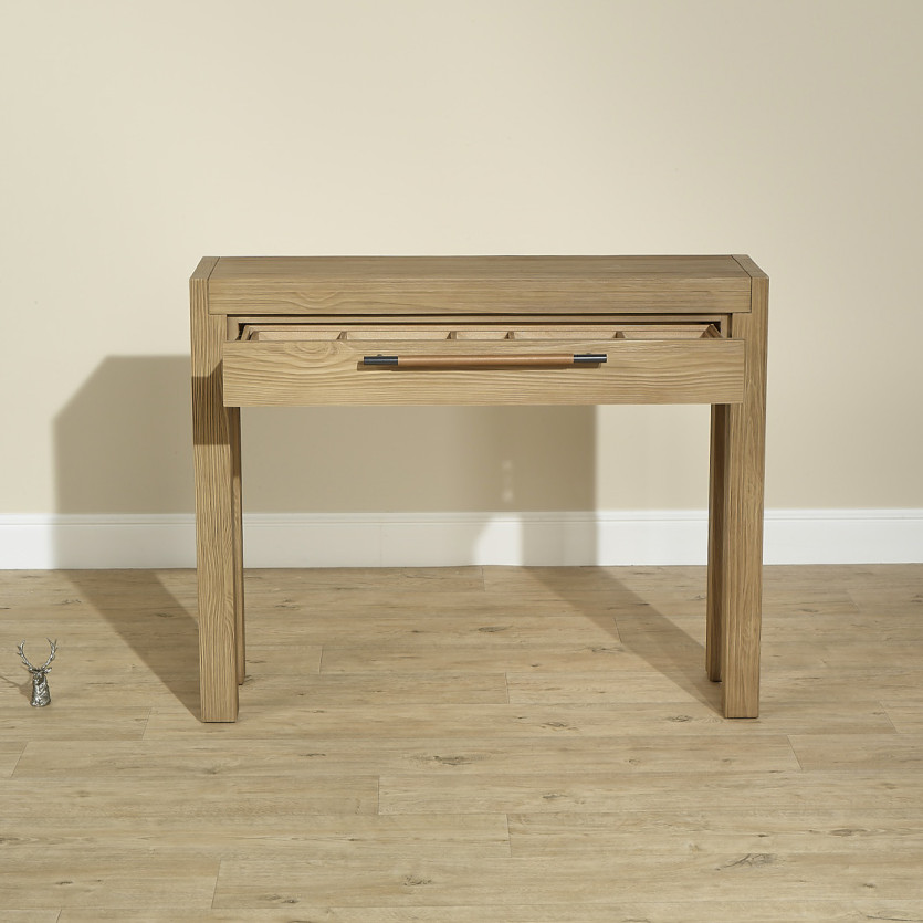 MEGÈVE – Coiffeuse style contemporain en bois, 1 tiroir, bois certifié FSC®