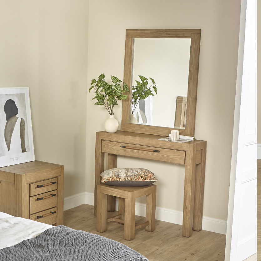 MEGÈVE – Coiffeuse style contemporain en bois, 1 tiroir, bois certifié FSC®