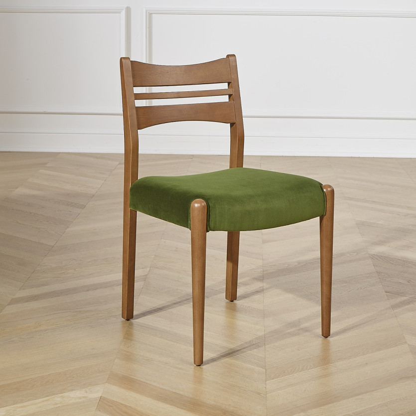 LIAM – Lot de 2 chaises salle à manger style scandinave en bois massif, bois certifié FSC®