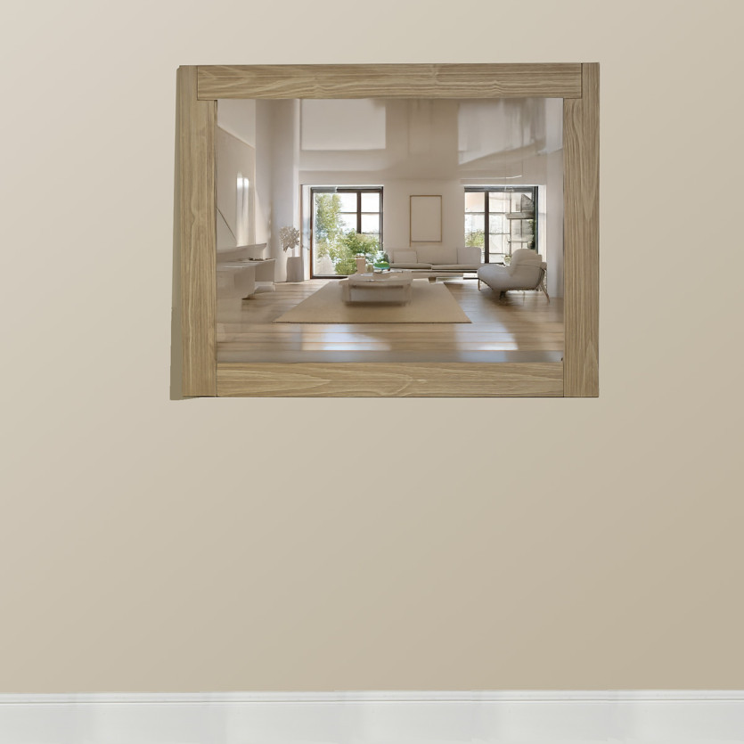 Grand miroir MEGÈVE – Style contemporain en pin, bois certifié FSC®
