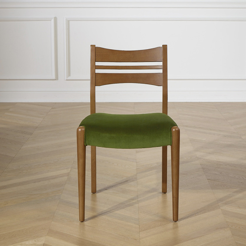 LIAM – Lot de 2 chaises salle à manger style scandinave en bois massif, bois certifié FSC®
