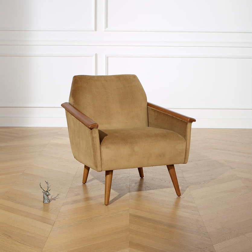 Fauteuil SANDER - Style scandinave en bois massif, bois certifié FSC®, 1 personne