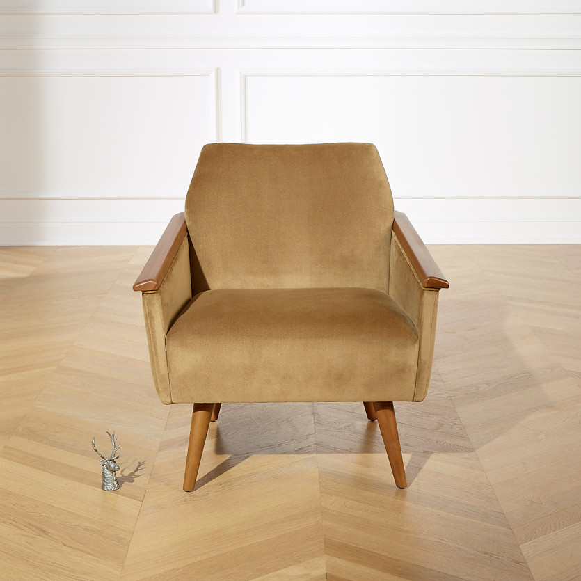 Fauteuil SANDER - Style scandinave en bois massif, bois certifié FSC®, 1 personne