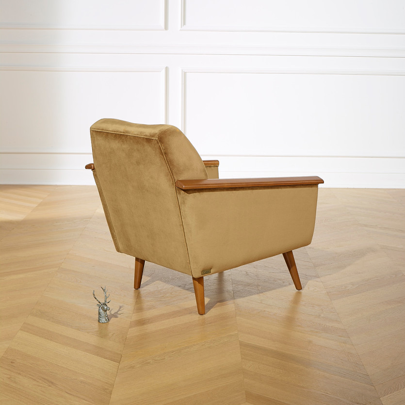 Fauteuil SANDER - Style scandinave en bois massif, bois certifié FSC®, 1 personne