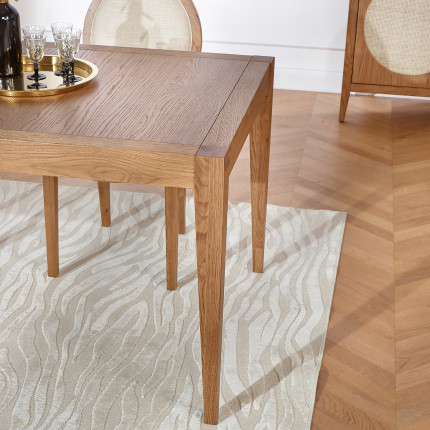MONTANA - Table à manger extensible style moderne en chêne, 10 convives