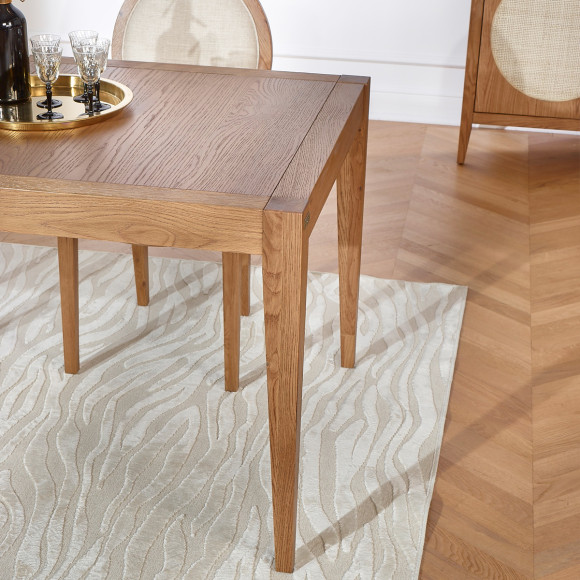 MONTANA - Table à manger extensible style moderne en chêne, 10 convives