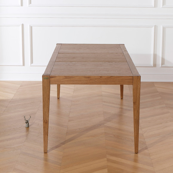 MONTANA - Table à manger extensible style moderne en chêne, 10 convives