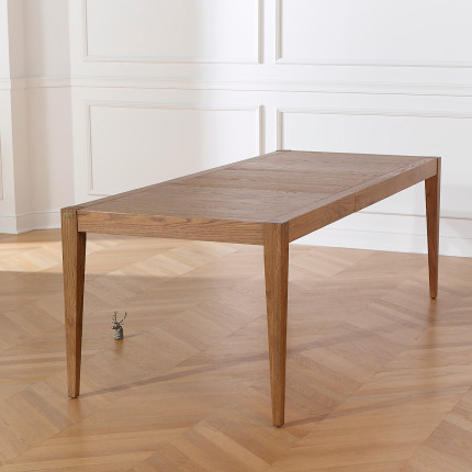 MONTANA - Table à manger extensible style moderne en chêne, 10 convives