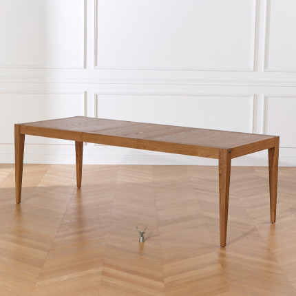 MONTANA - Table à manger extensible style moderne en chêne, 10 convives