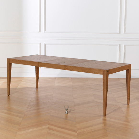 MONTANA - Table à manger extensible style moderne en chêne, 10 convives