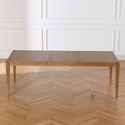 MONTANA - Table à manger extensible style moderne en chêne, 10 convives