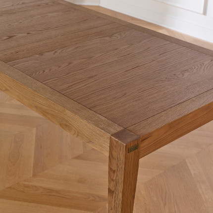 MONTANA - Table à manger extensible style moderne en chêne, 10 convives