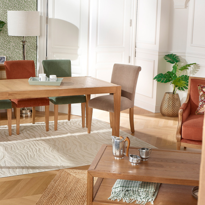 ALBA – Modern chairs in solid rubberwood and velvet, FSC® certified wood