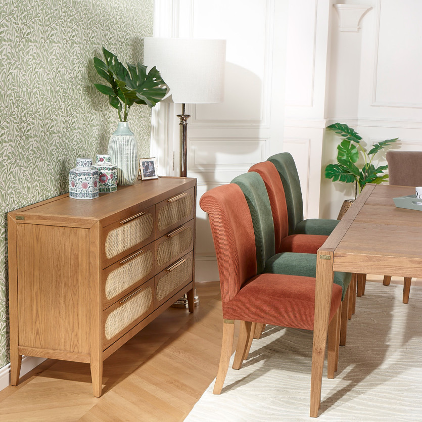 ALBA – Modern chairs in solid rubberwood and velvet, FSC® certified wood