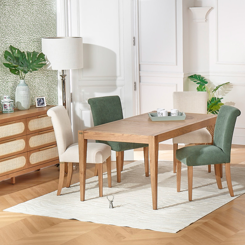 ALBA – Modern chairs in solid rubberwood and velvet, FSC® certified wood