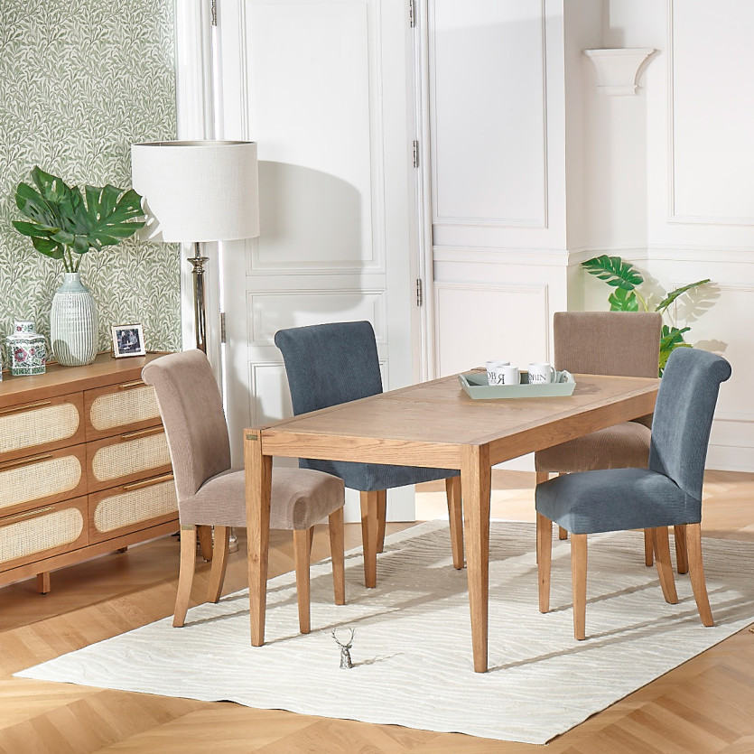 ALBA – Modern chairs in solid rubberwood and velvet, FSC® certified wood