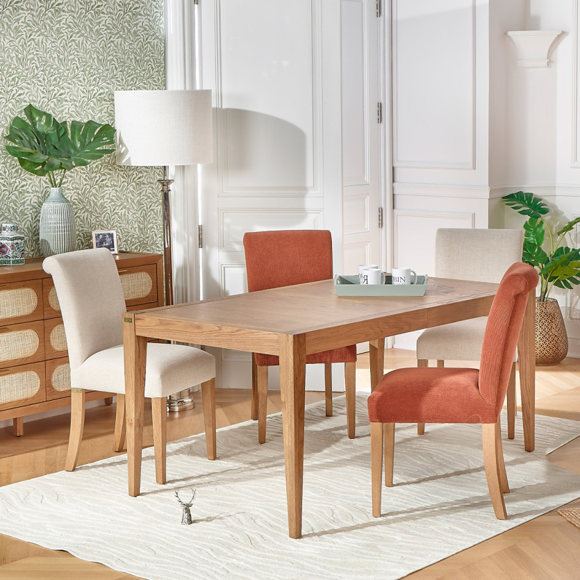 ALBA – Modern chairs in solid rubberwood and velvet, FSC® certified wood