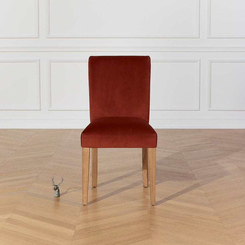 HELENA -  Lot de 2 Chaises contemporaines de salle à manger, pieds en bois massif, bois certifié FSC®