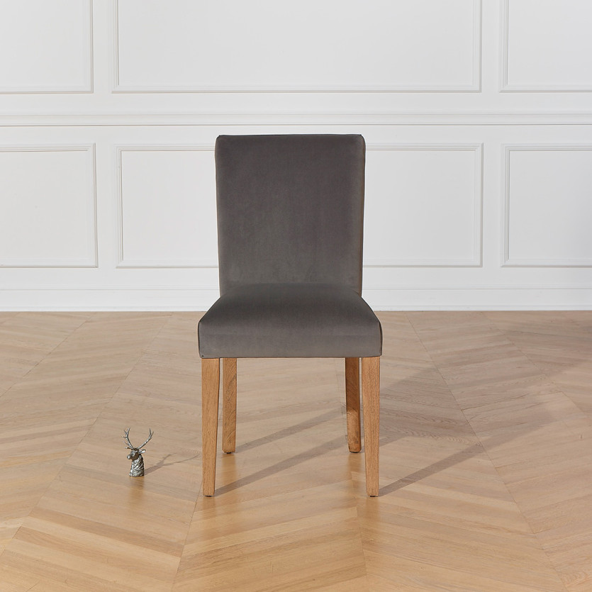 HELENA - Lot de 2 Chaises contemporaines de salle à manger, pieds en bois massif, bois certifié FSC®