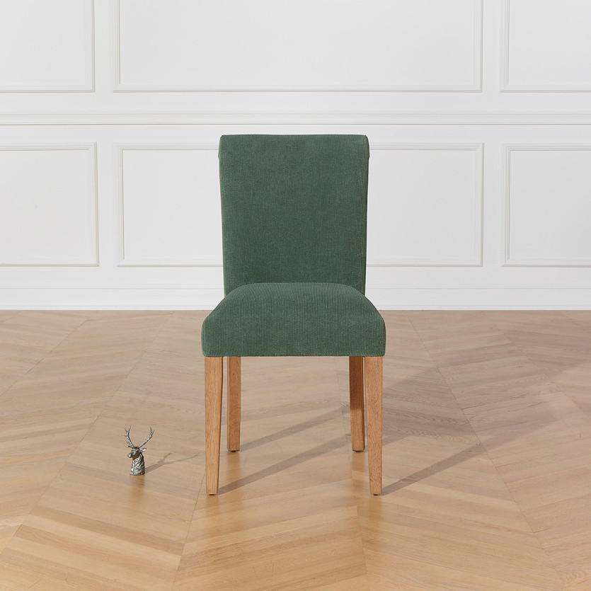 ALBA – Modern chairs in solid rubberwood and velvet, FSC® certified wood