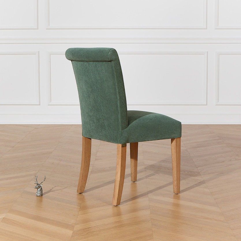 ALBA – Modern chairs in solid rubberwood and velvet, FSC® certified wood