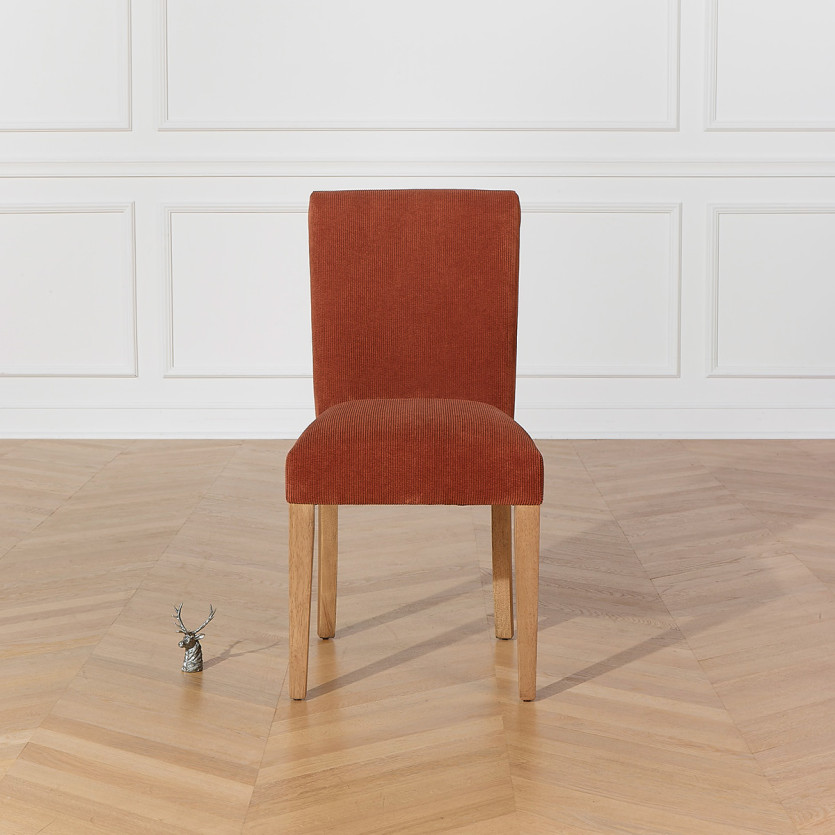 ALBA – Modern chairs in solid rubberwood and velvet, FSC® certified wood
