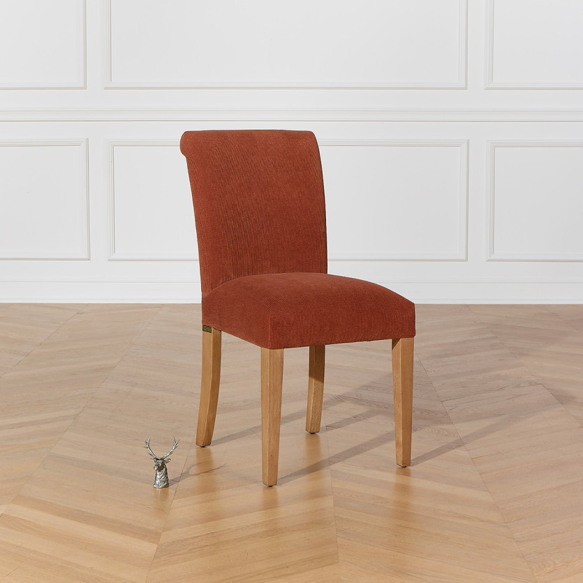 ALBA – Modern chairs in solid rubberwood and velvet, FSC® certified wood