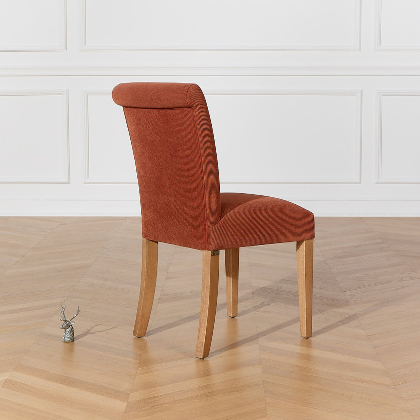 ALBA – Modern chairs in solid rubberwood and velvet, FSC® certified wood