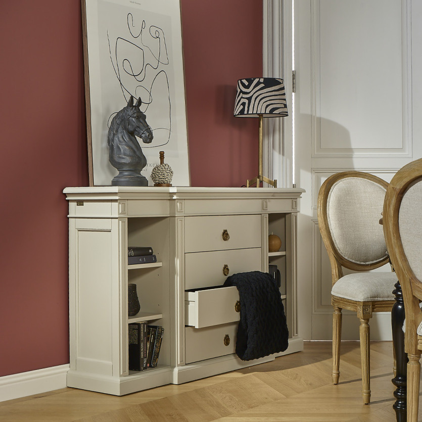 Console for entryway VINCENT – Classic style, 4 drawers, 6 compartments