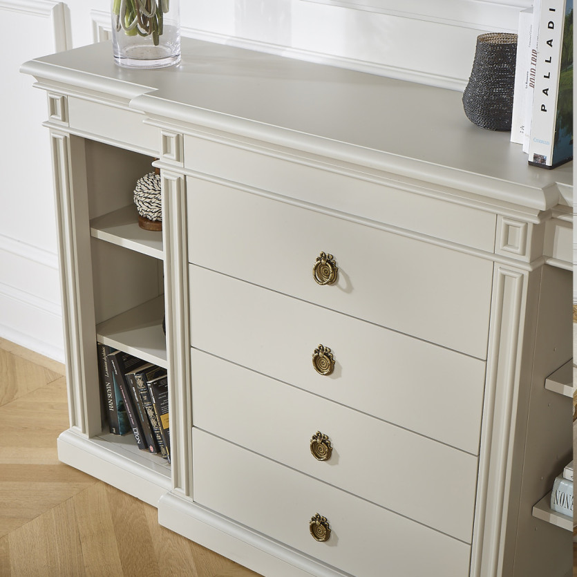 Konsole für Eingang VINCENT – Klassischer Stil, 4 Schubladen, 6 Fächer