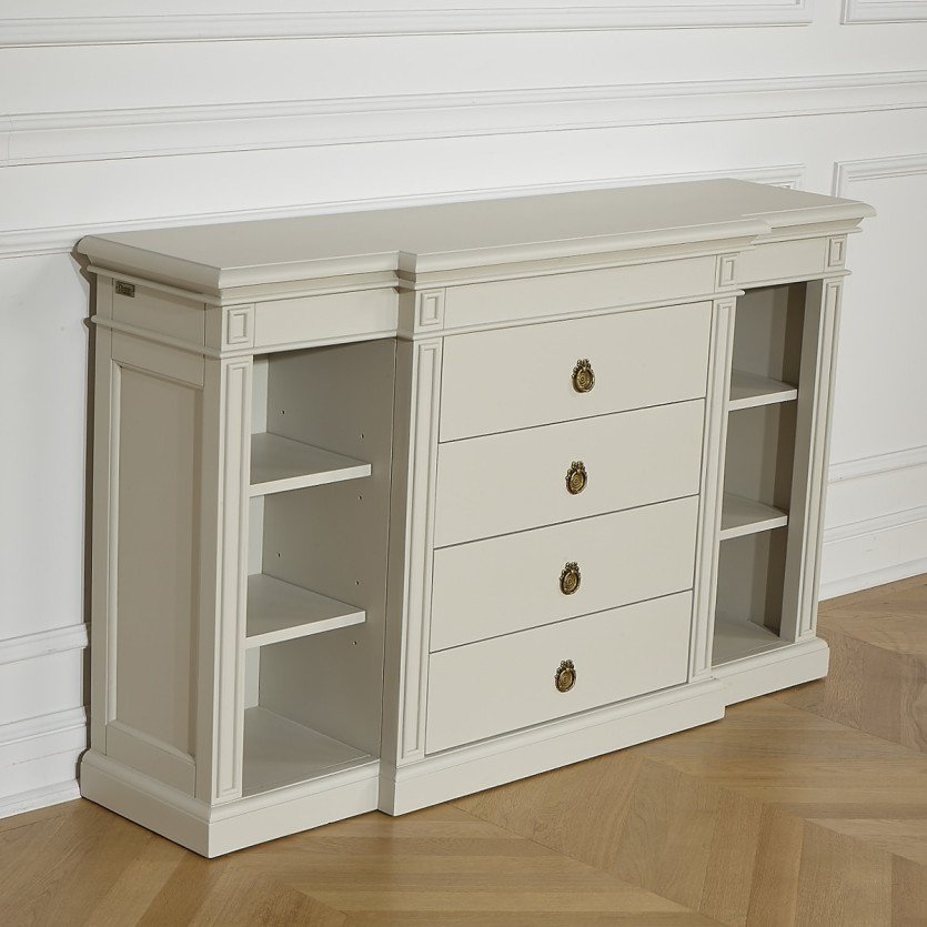 Console per ingresso VINCENT – Stile classico, 4 cassetti, 6 nicchie