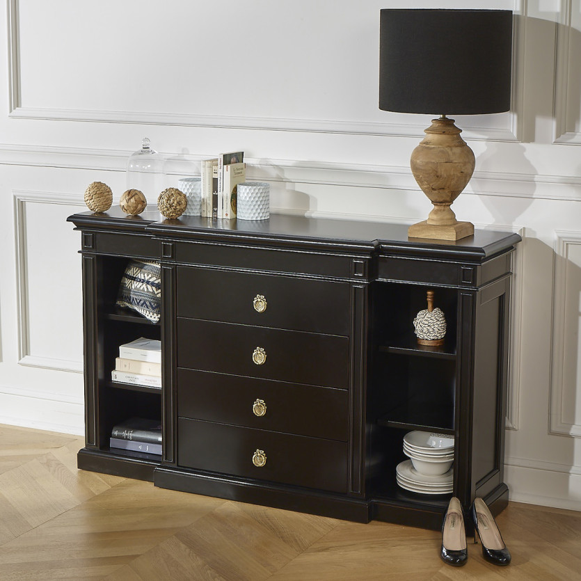 Console for entryway VINCENT – Classic style, 4 drawers, 6 compartments