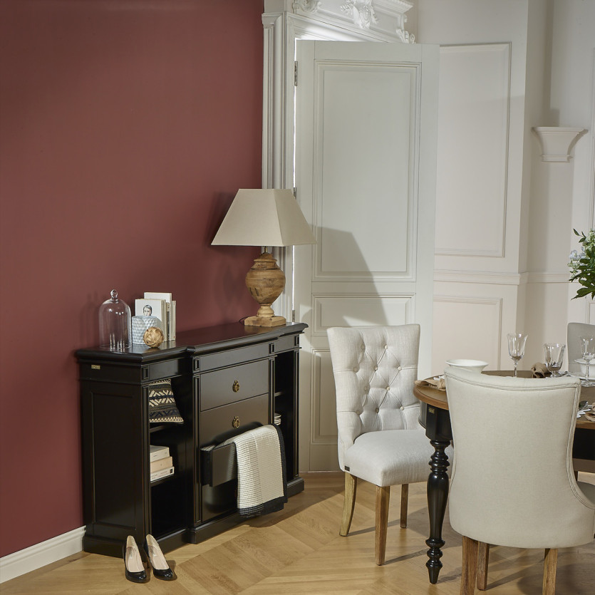Console VINCENT – Style classique, 4 tiroirs, 6 niches