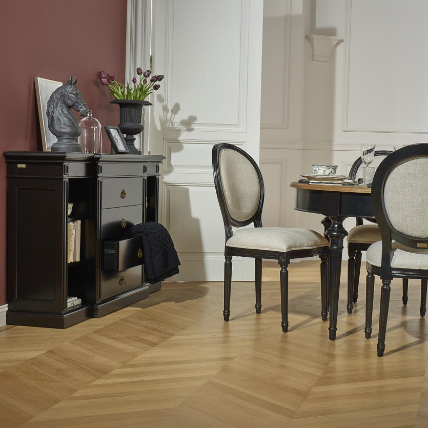 Console VINCENT – Style classique, 4 tiroirs, 6 niches