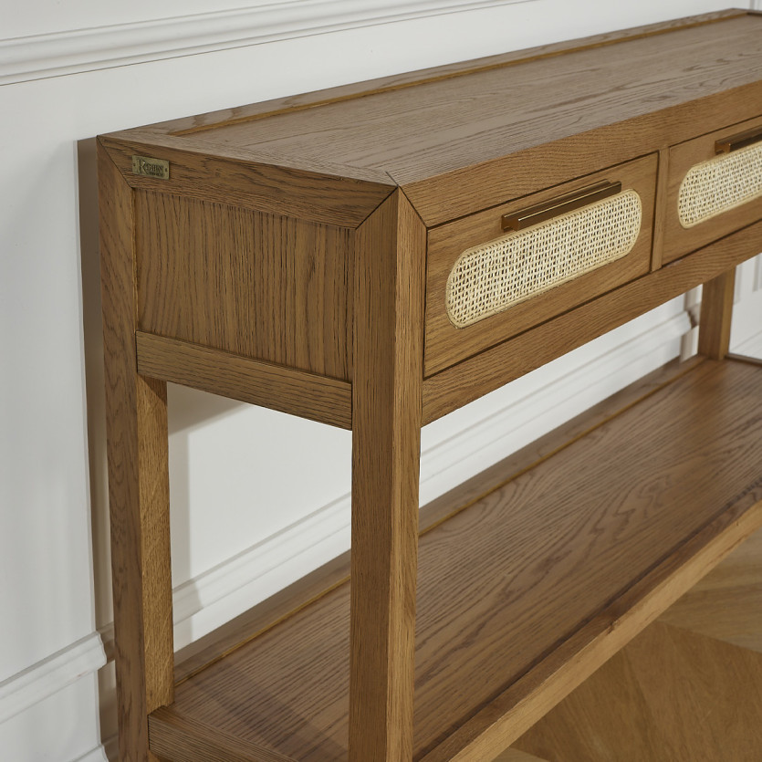 MONTANA Console - Modern style, oak top, 3 drawers, 1 shelf