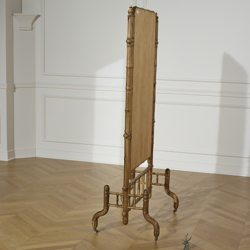 CENDRILLON Standing Mirror – Shabby chic style in wood with bamboo effect