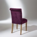 Chaise velours Alix violet