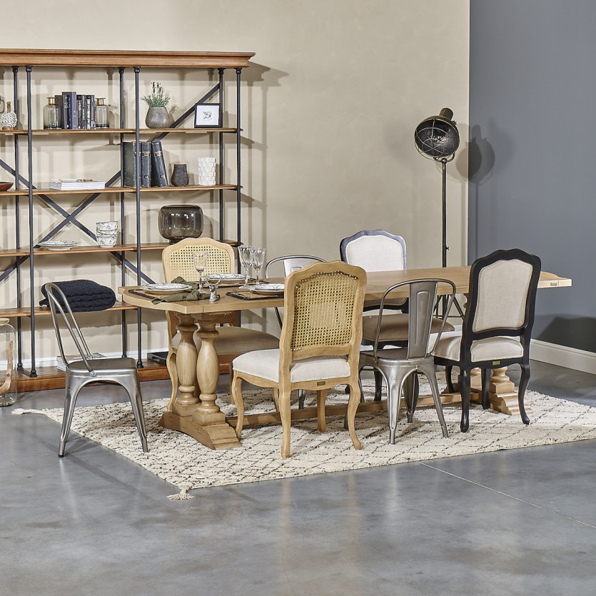 JOHNSON - Mesa de comedor estilo contemporáneo de madera, 10 personas, madera certificada FSC®