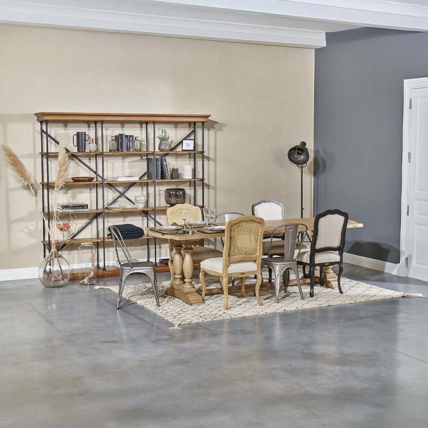 JOHNSON - Mesa de comedor estilo contemporáneo de madera, 10 personas, madera certificada FSC®