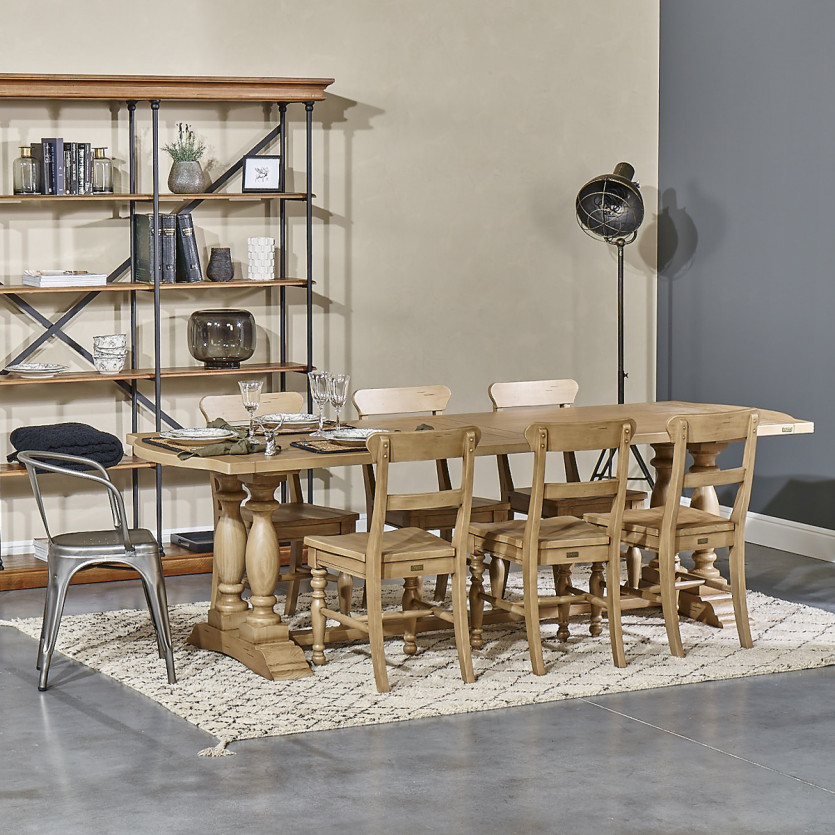 JOHNSON – Table à manger style contemporain en bois, 10 personnes, bois certifié FSC®