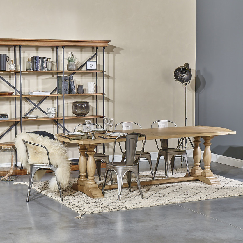 JOHNSON – Table à manger style contemporain en bois, 10 personnes, bois certifié FSC®