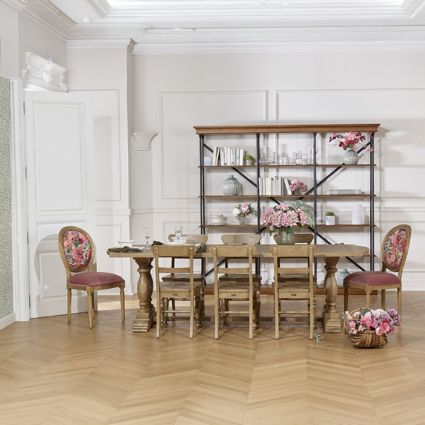 JOHNSON – Tavolo da pranzo stile contemporaneo in legno, 10 persone, legno certificato FSC®