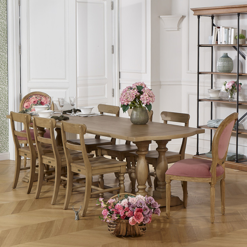 JOHNSON – Table à manger style contemporain en bois, 10 personnes, bois certifié FSC®