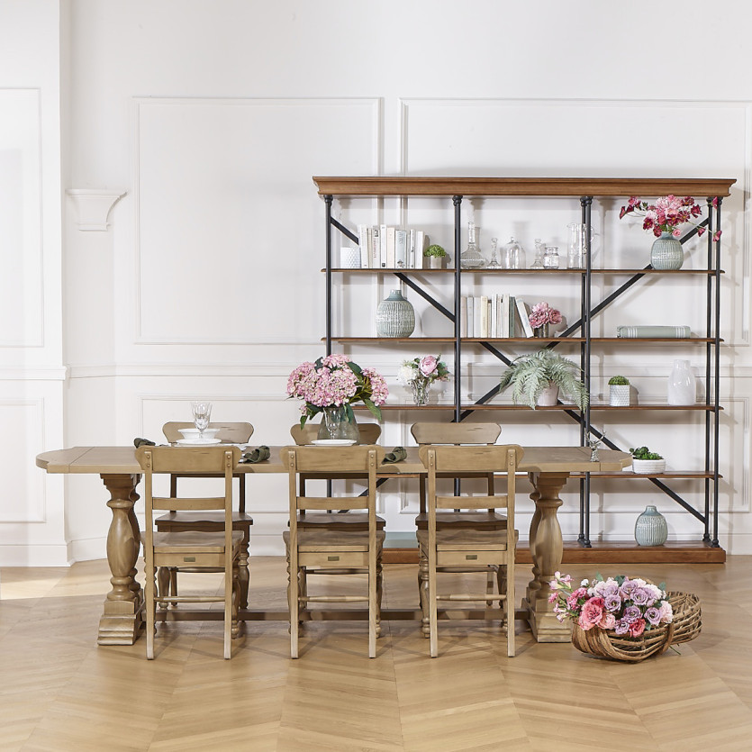 JOHNSON – Tavolo da pranzo stile contemporaneo in legno, 10 persone, legno certificato FSC®